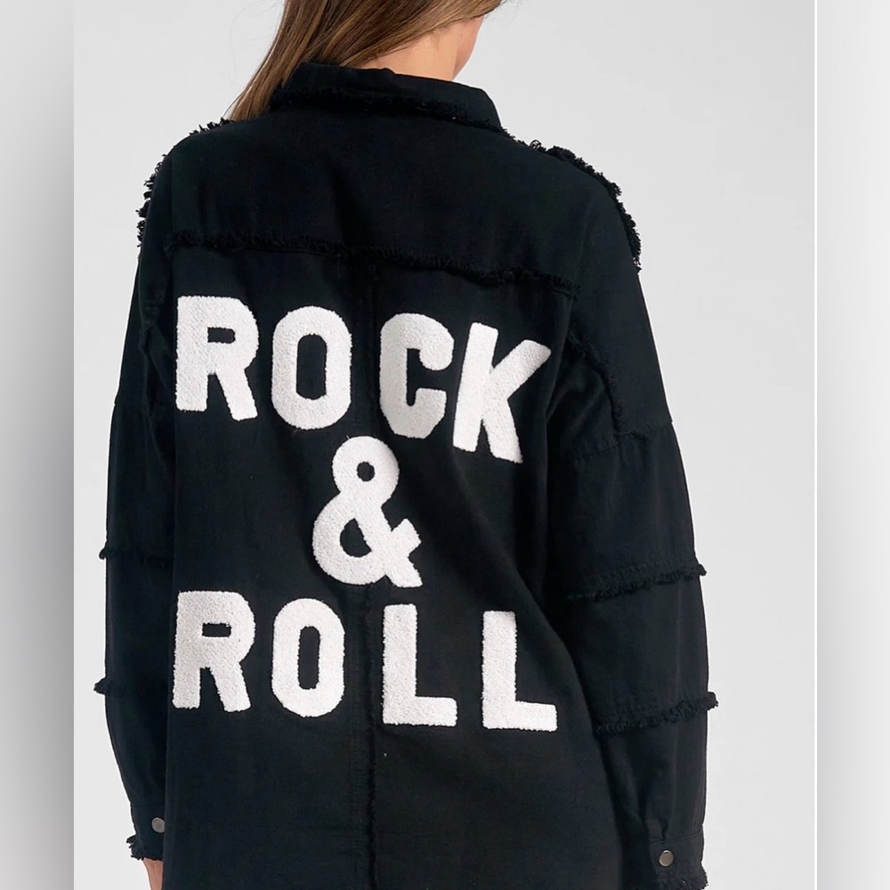 Elan Black Rock & Roll Shacket XS NWT